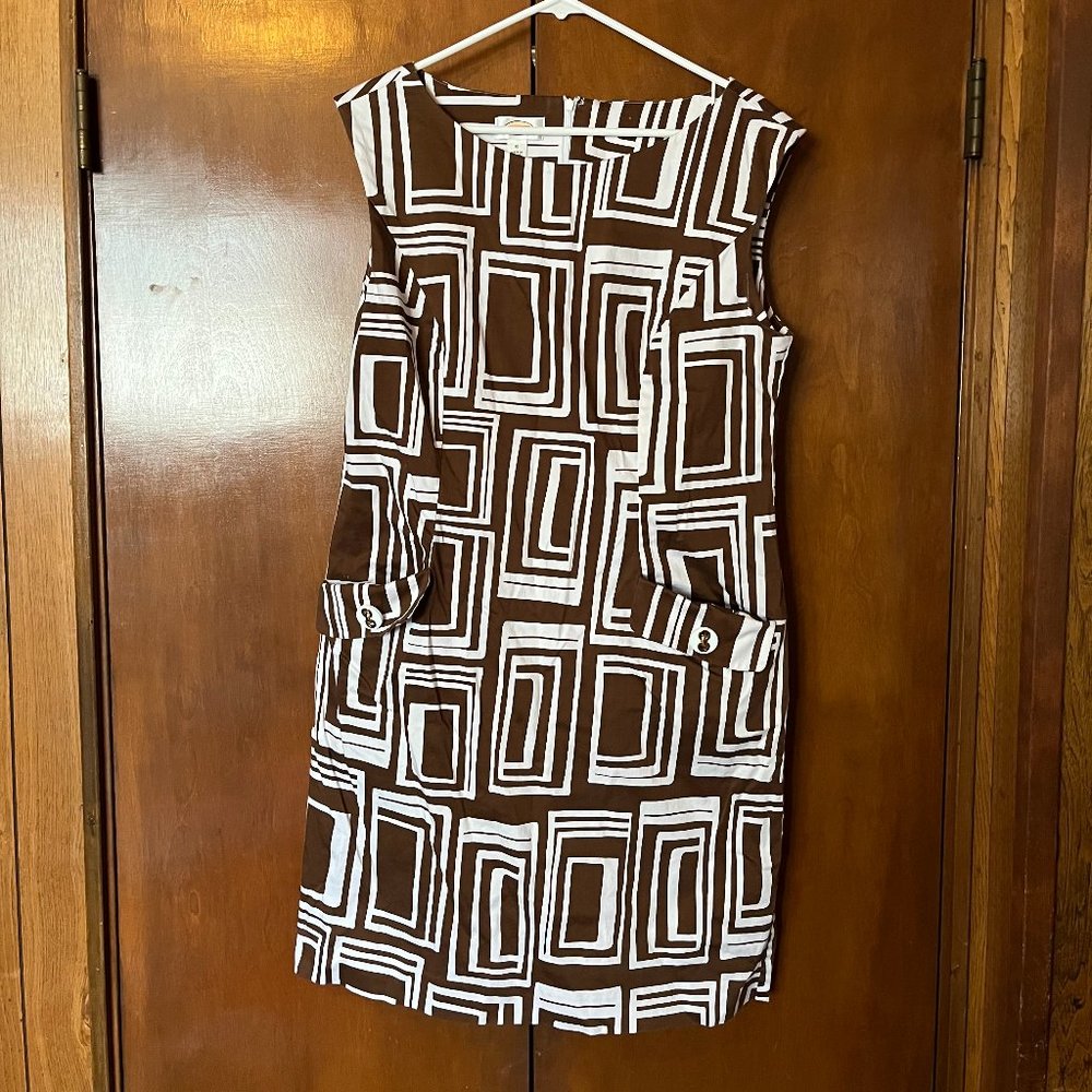 Brown Geometric Dress